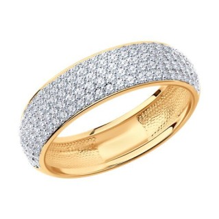 Кольцо золотое с бриллиантами «Сияние вечности» Соколов (арт.1010255)