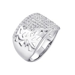 Кольцо из серебра с фианитом (Арт.cz-r02316-x-w-x-x-w)