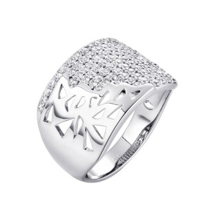 Кольцо серебряное с фианитами «Matrix Shine» Fresh Jewelry (арт.CZ-R02316-X-W-X-X-W)
