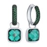 Серьги из серебра с кварцами и фианитами (Арт.92023230)