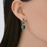 Серьги из серебра с кварцами и фианитами (Арт.92023230)