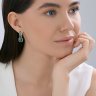 Серьги из серебра с кварцами и фианитами (Арт.92023230)