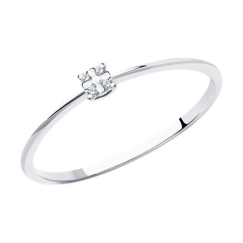 Кольцо из белого золота с бриллиантами «Снежный Шарм» Соколов (арт.1012350-3)