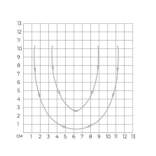 Колье из серебра с фианитами (Арт.94070130)