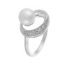 Кольцо серебряное с жемчугом и фианитами «Nautilus» Fresh Jewelry (арт.PI-R01526-X-W-PN-X-W)