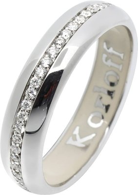 Кольцо из белого золота с бриллиантом и эмалью (Арт.k5hliwg)