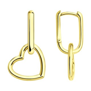 Серьги из серебра с золочением «Золотое сердце» Соколов (арт.93022493)