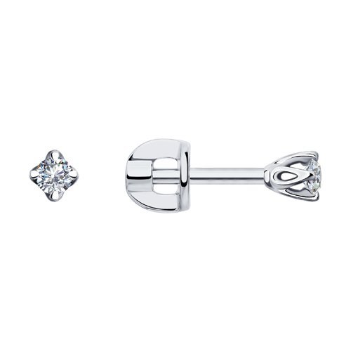 Серьги из белого золота с бриллиантами (Арт.1021785-3)