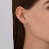 Серьги серебряные с эмалью «Розовая корона» Соколов (арт.94-120-02219-1)