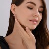 Серьги серебряные с эмалью «Розовая корона» Соколов (арт.94-120-02219-1)