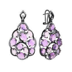 Серьги из золота с аметистом и бриллиантом (Арт.e49071a0s14wb001_sr_am_pam_blk)