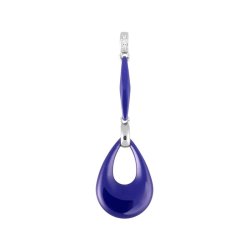 Кулон из серебра с керамикой (Арт.tc-p00097-bl-w-x-x-x)