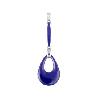 Кулон с керамикой «Синяя капля Ceramic» серебро 925 Fresh Jewelry (арт.TC-P00097-BL-W-X-X-X)