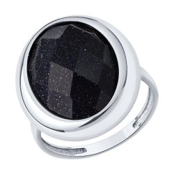 Кольцо из серебра с авантюрином (Арт.94-310-02318-1) Кольцо из серебра с авантюрином (Арт.94-310-02318-1)