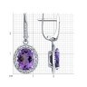 Серьги из серебра с аметистами и фианитами (Арт.94-321-02647-2)