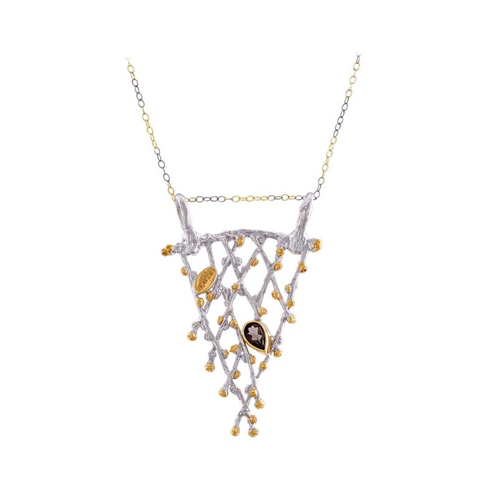 Серебряный кулон BEAVERS с раухтопазом 3135rt