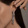 Серьги из серебра 925 с фианитами «Северный Павлина» Соколов (арт.9402)