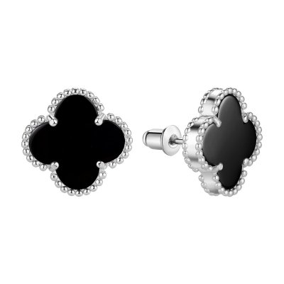 Серьги из серебра с керамикой (Арт.tc-e01989-b-w-x-x-x)