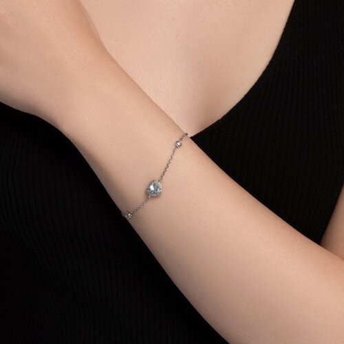 Браслет из серебра с топазом и фианитами (Арт.92050168)