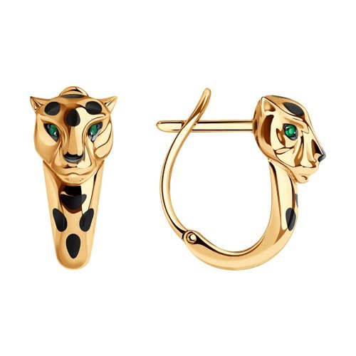 Серьги из золота с изумрудами (Арт.3020494)