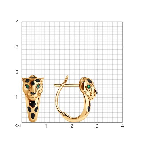 Серьги из золота с изумрудами (Арт.3020494)