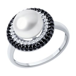 Кольцо из серебра с миксом камней (Арт.94-310-01918-1)
