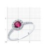 Кольцо из белого золота с бриллиантами и рубином (Арт.4010673-3)