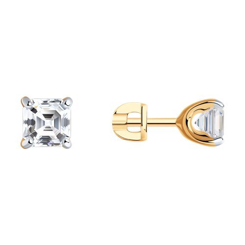 Серьги из  золоченого серебра с фианитами (Арт.93022385)