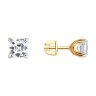 Серьги из  золоченого серебра с фианитами (Арт.93022385)