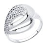 Кольцо из серебра с фианитами (Арт.94-110-00691-1)