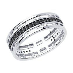 Кольцо из серебра с фианитами (Арт.94-110-01310-1)