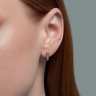 Серьги из серебра с фианитами (Арт.94026403)