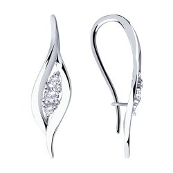 Серьги из серебра с фианитами (Арт.94-120-00873-1)
