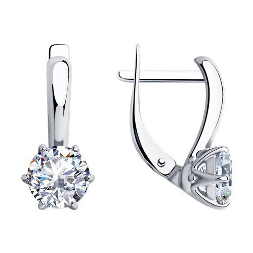 Серьги из серебра с фианитами (Арт.94-120-01633-1)