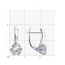 Серьги из серебра с фианитами (Арт.94-120-01633-1)