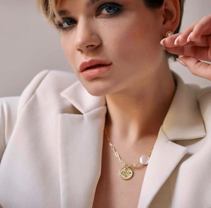 Колье Серебряные крылья (Арт.25ne0582gp-204_zhemchugkoinkult)