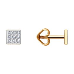 Серьги из золота с фианитами (Арт.51-122-02255-1)
