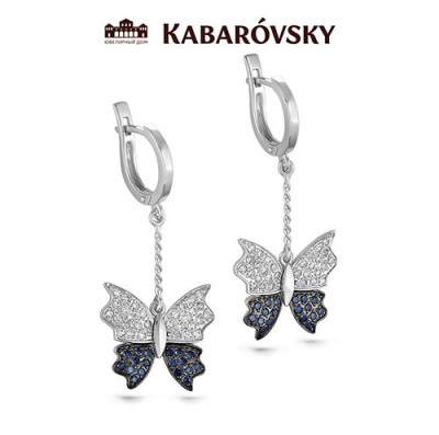 Серьги с бриллиантами «Танец бабочек» из золота Kabarovsky (арт.12-1746-2789)