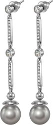 Серьги из серебра с жемчугом и кристаллом swarovski (Арт.aas-5-10-30-s)