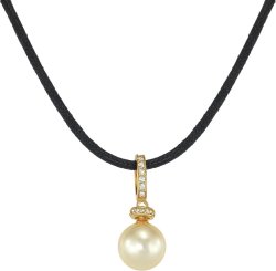 Кулон из серебра с жемчугом и кристаллом swarovski (Арт.abp-2-10-5-g)