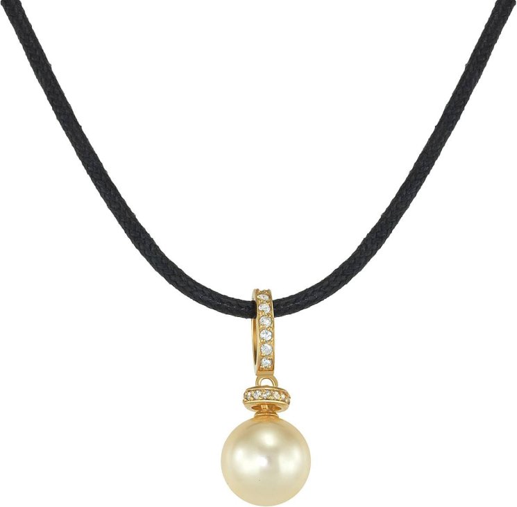 Кулон из серебра с жемчугом и кристаллом swarovski (Арт.abp-2-10-5-g)