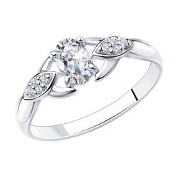 Кольцо из серебра с фианитами (Арт.94012224)