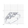 Кольцо из серебра с фианитами (Арт.94012224)