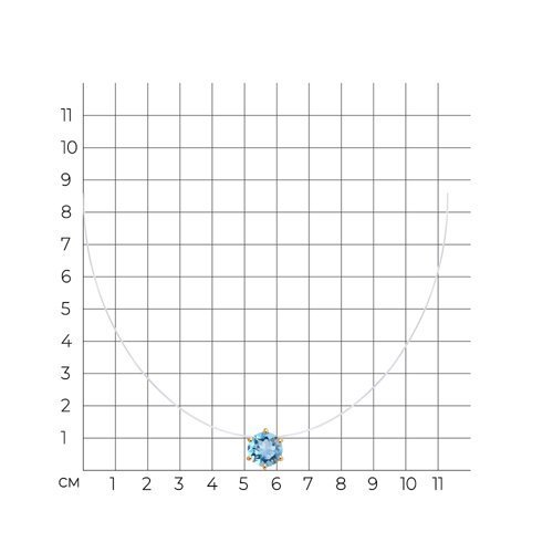 Колье золотое пробы 585 с топазом (Арт.51-370-01476-2)
