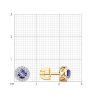 Серьги из золота с бриллиантами и танзанитами (Арт.6024068)