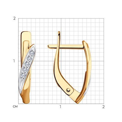 Серьги из золота с фианитами (Арт.0200168)