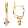 Серьги из золота с розовыми фианитами (Арт.027397)