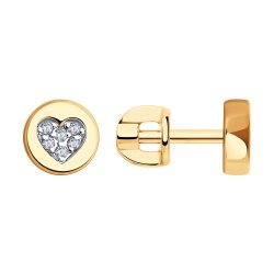 Серьги из золота с фианитами (Арт.028771)
