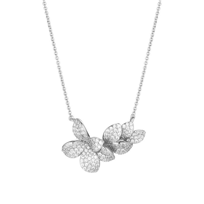 Ожерелье из серебра с фианитом (Арт.cz-n03219-x-w-x-x-w)