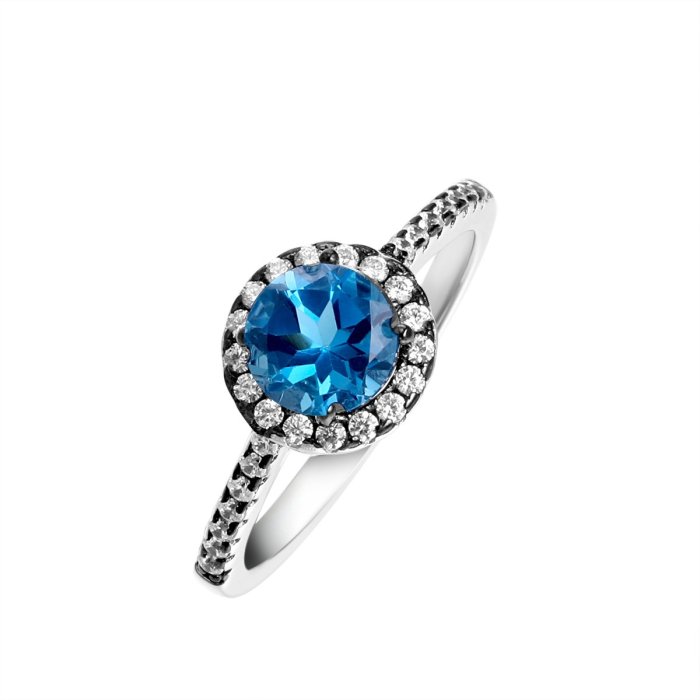 Кольцо из серебра с топазом и фианитом (Арт.cz-r00926-x-wb-lb-x-w)